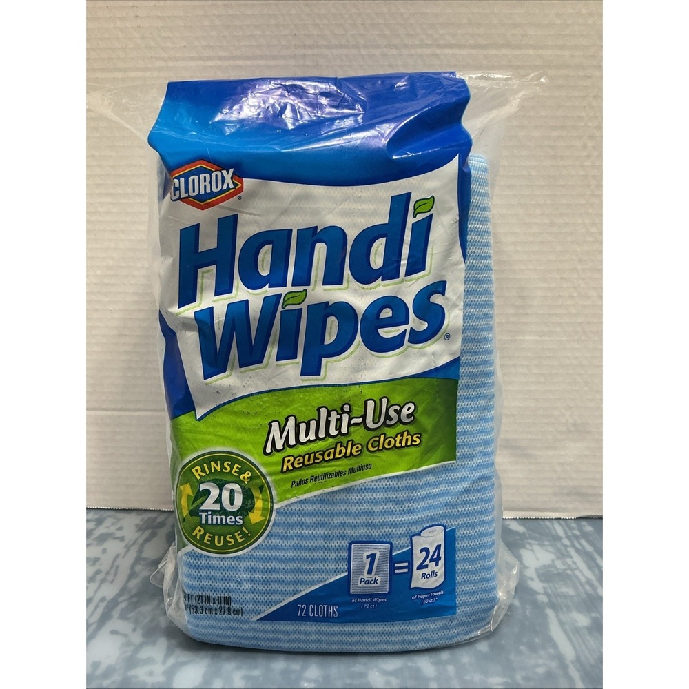 Clorox Handi Wipes Multi-use Reusable Cloths, 72 ct. NEW